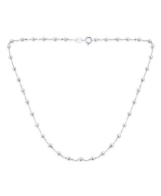 Silver white round bead ball store necklace