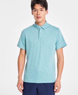 Alfani - Alfa Short Sleeve Marled Polo Shirt