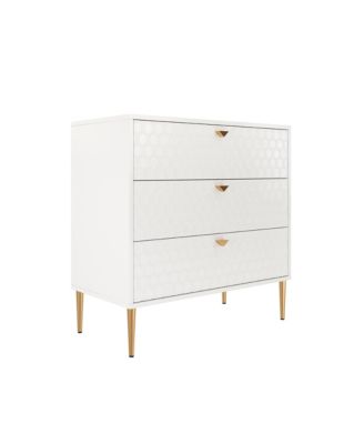 32"Tall 3-Drawer Storage Cabinet Dresser Chest