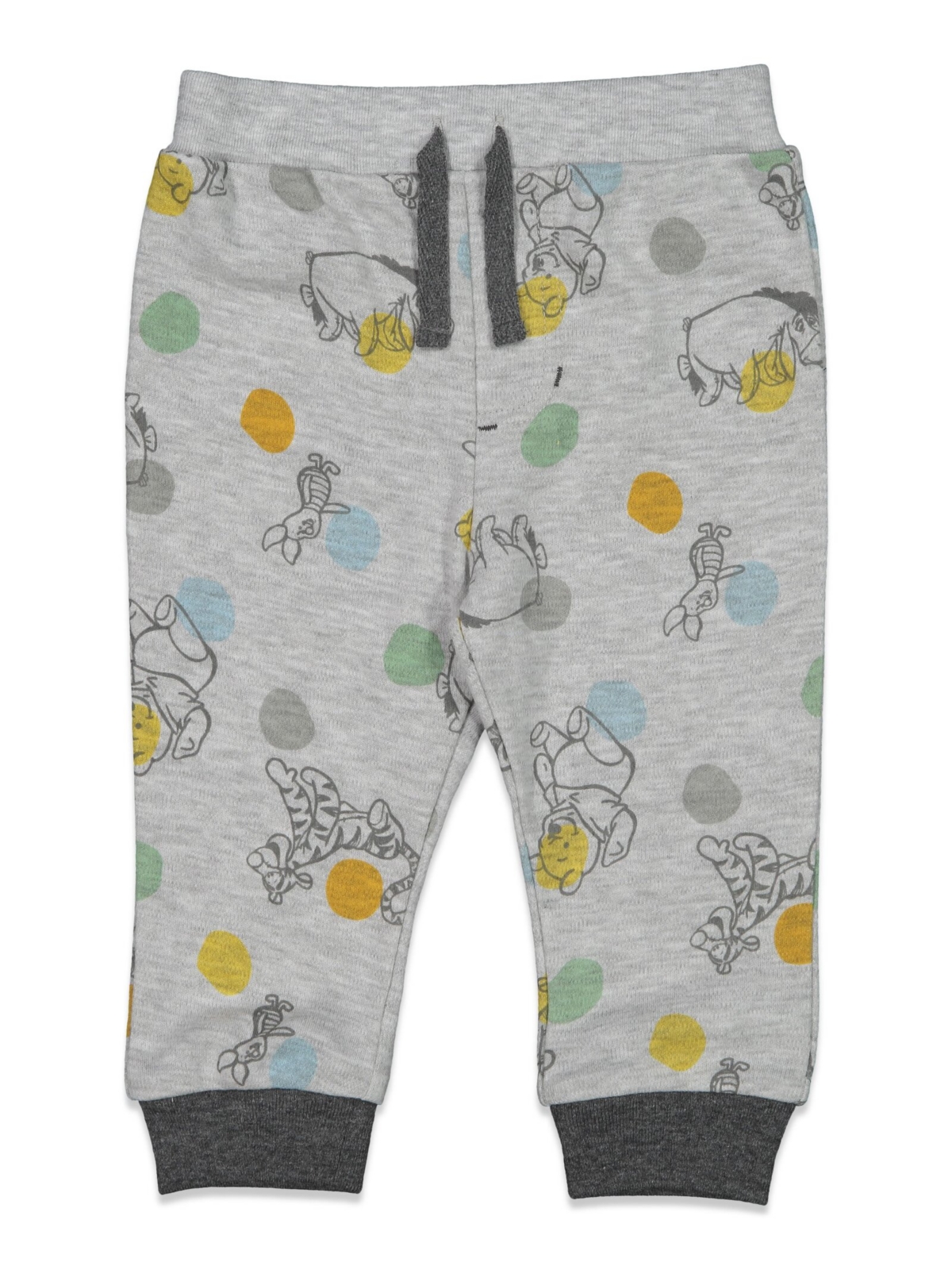 Disney Toddler Boys Classics Winnie the Pooh Tigger Eeyore Piglet Dumbo Patch Thumper Bambi 3 Pack Pants Newborn to -yellow/white