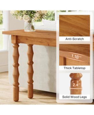 70.9-Inch Extra Long Console Table for Entryway, Narrow Sofa Table Behind Couch with Solid Wood Legs, Entry Accent Table