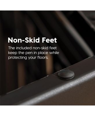 USA 24'' Pet Playpen 2 Panel Add-On, Dog Playpen, Puppy Small Medium Dogs, Heavy-Duty Molded Plastic, Rust-Free, Customizable, Black