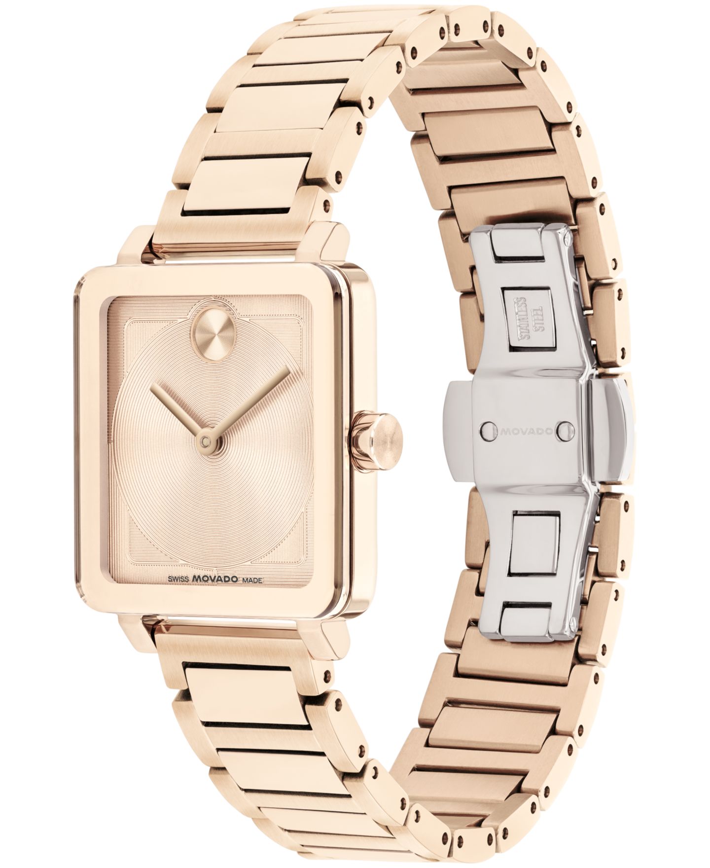 Женские часы Movado Bold Evolution 2.0 Swiss Quartz Ionic Plated Rose Gold Steel Watch 26mm — фото 2