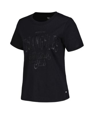 Women's Black LAFC Satin Applique T-Shirt