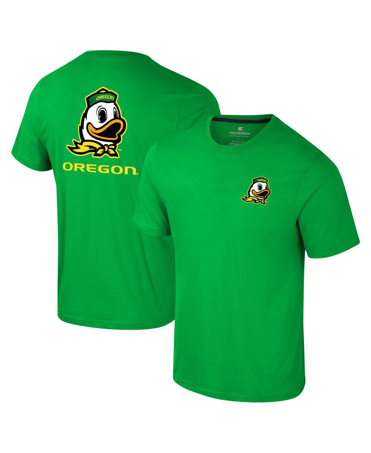 Colosseum Men's Green Oregon Ducks Logo Lockup 2-hit Active Blend T-shirt In Green