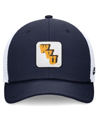 Men's Navy/White West Virginia Mountaineers Legacy Rise Mascot Trucker Adjustable
