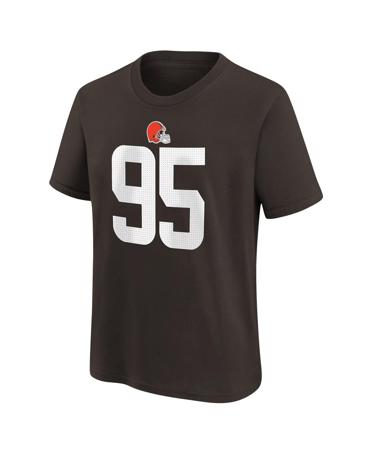 Nike Big Boys and Girls Myles GarrettCleveland Browns Player Name Number T-Shirt - Brown