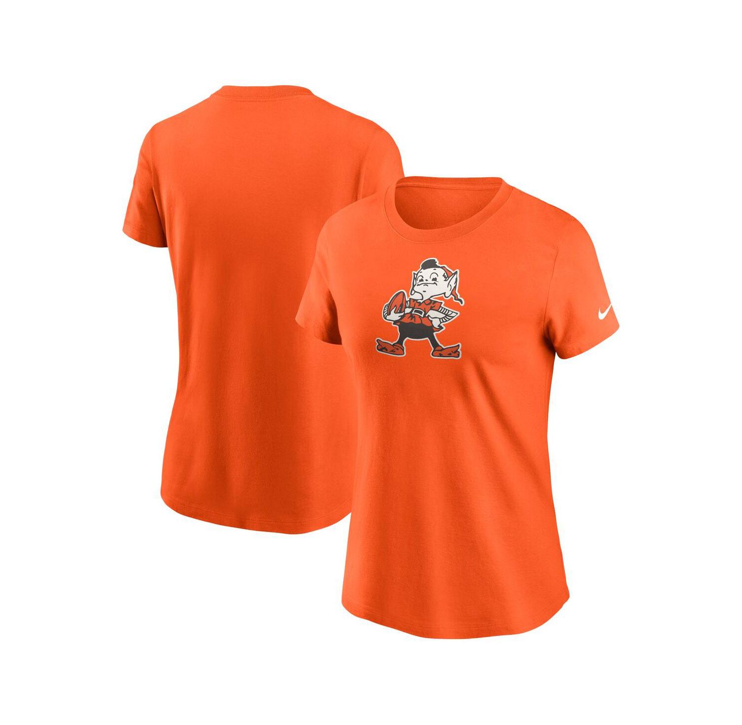 Women's Orange Cleveland Browns Primary Logo T-Shirt