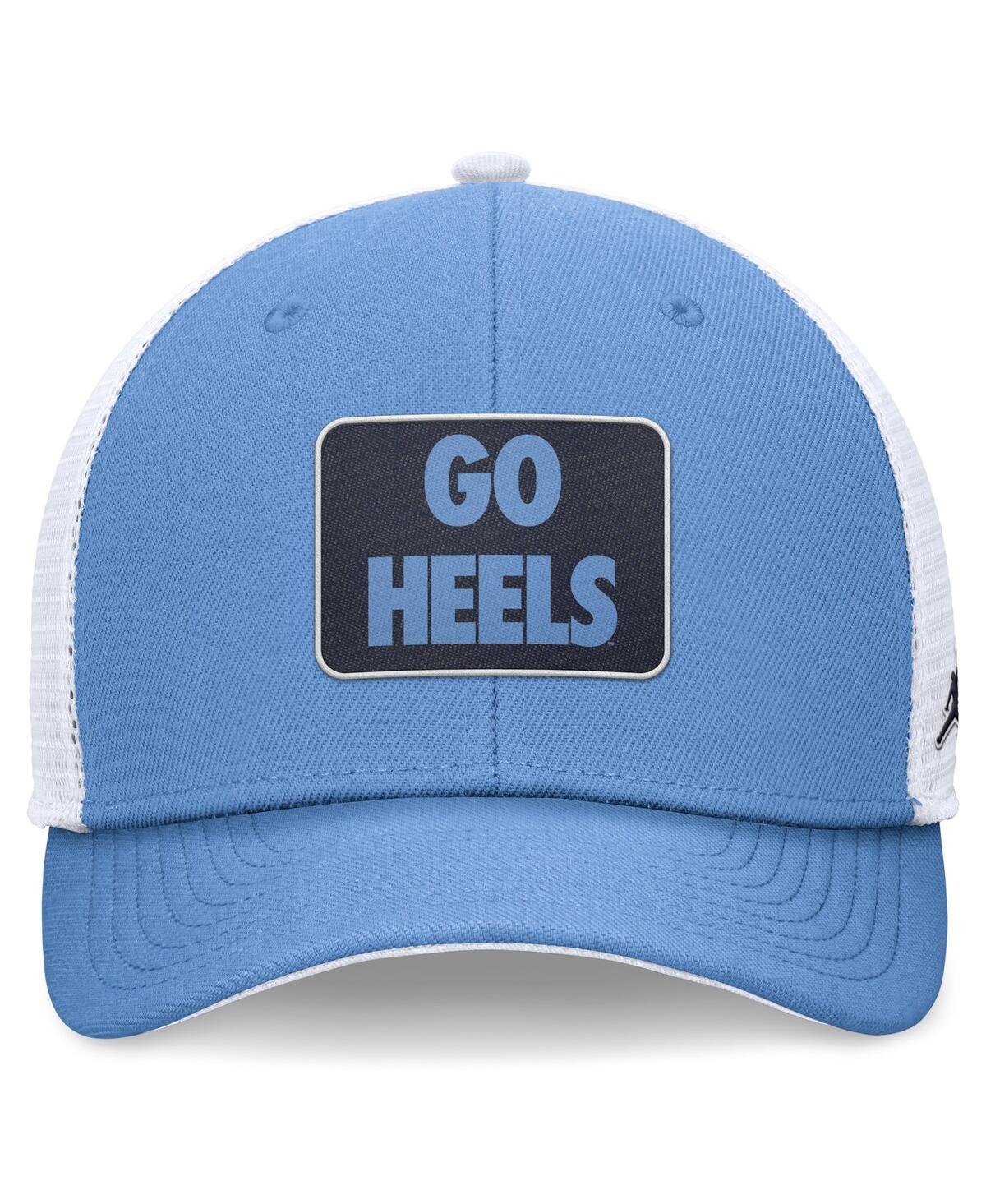 JORDAN MEN'S CAROLINA BLUE/WHITE NORTH CAROLINA TAR HEELS LOCAL RISE TRUCKER ADJUSTABLE HAT 