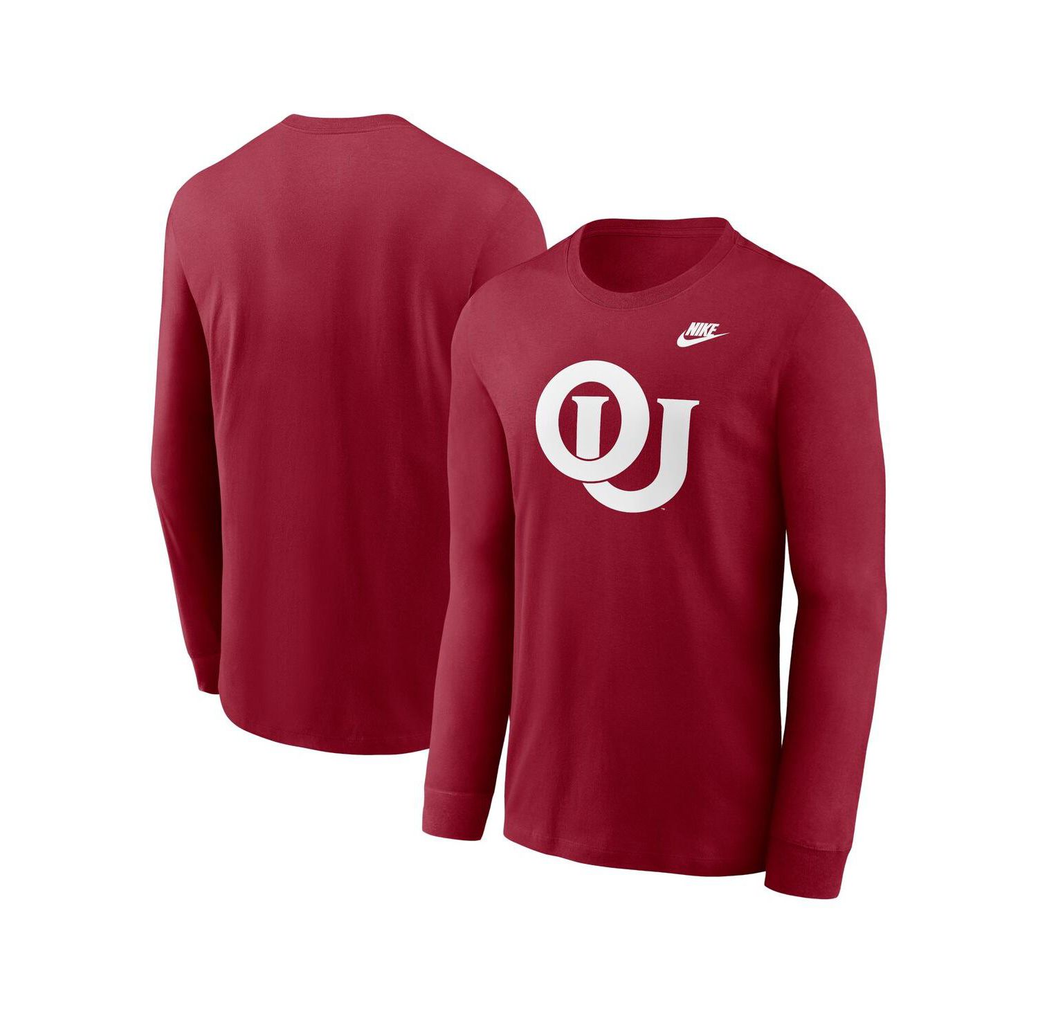 Men's Crimson Oklahoma Sooners Legacy Primary Logo Long Sleeve T-Shirt