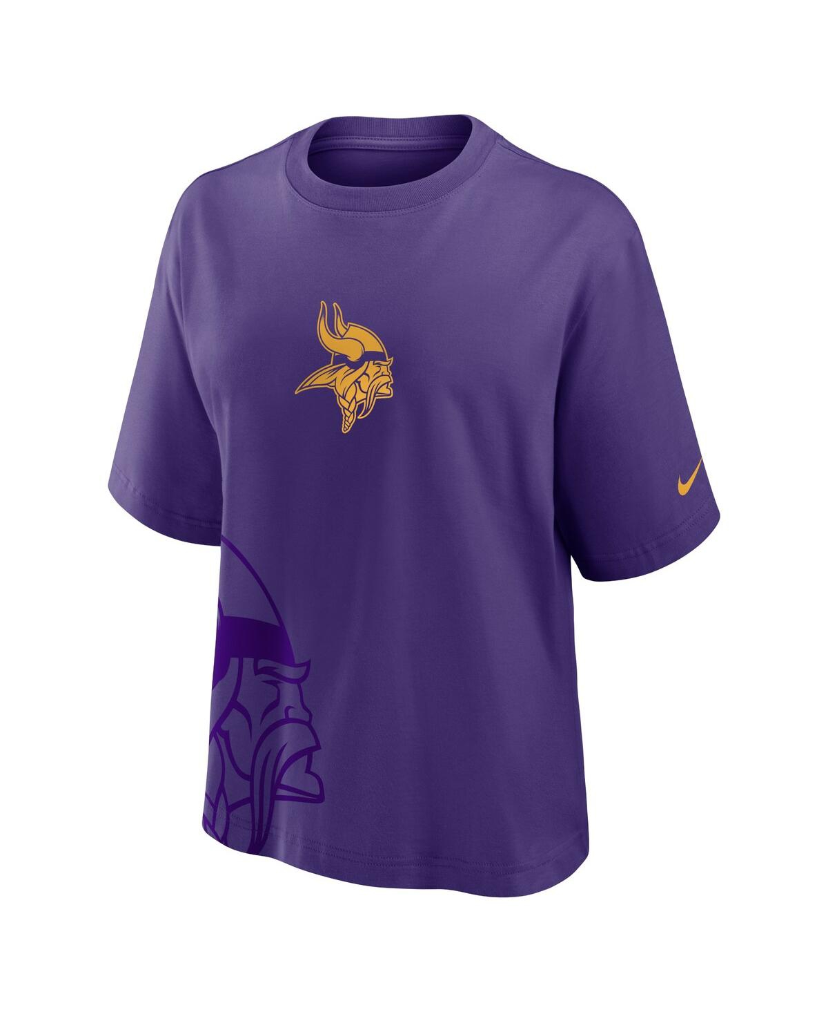 Nike Women's Purple Minnesota Vikings Boxy T-shirt In Purple