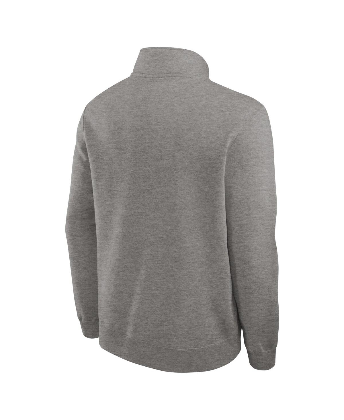 JORDAN MEN'S HEATHER GRAY OKLAHOMA SOONERS PRIMETIME CLUB HALF-ZIP SWEATSHIRT 