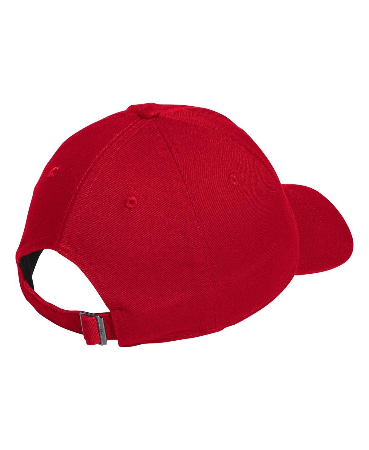 Adidas Men'sIndiana Hoosiers Locker Room Wordmark Slouch Adjustable Hat - Crimson