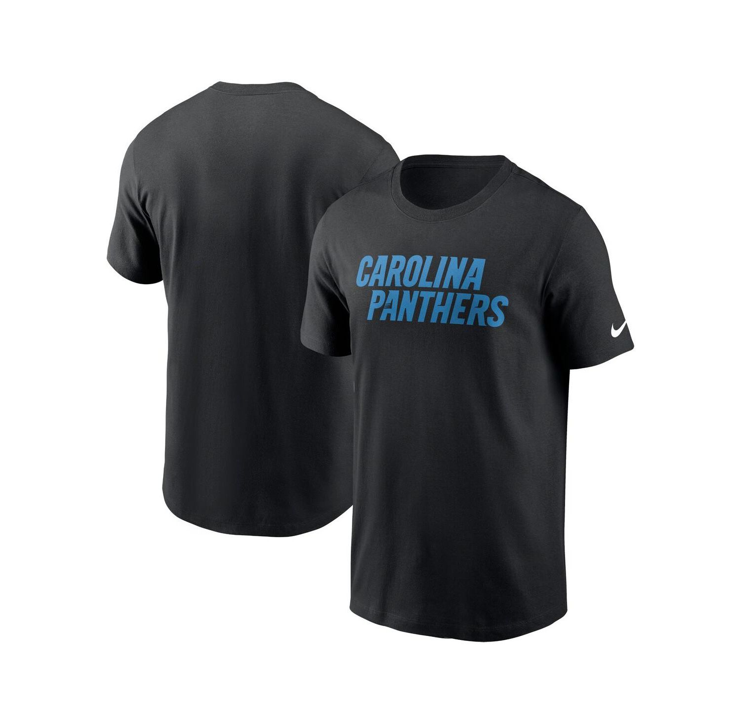 Men's Black Carolina Panthers Primetime Wordmark Essential T-Shirt