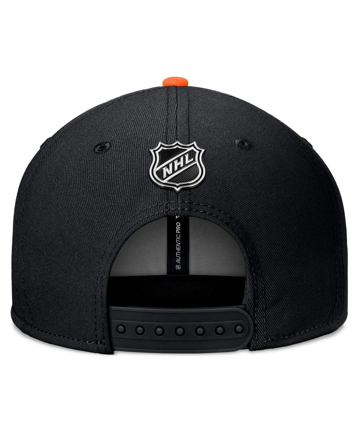 Fanatics Men's Black Philadelphia Flyers 2024 Nhl Draft Snapback Hat In Black,orange
