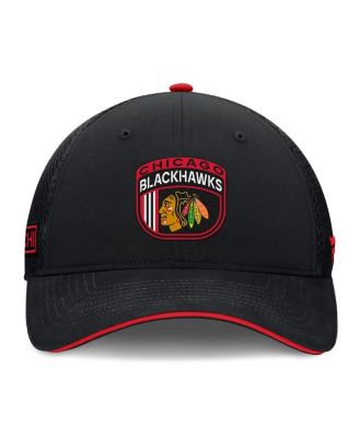 Men's Black Chicago Blackhawks 2024 NHL Draft On Stage Trucker Adjustable Hat