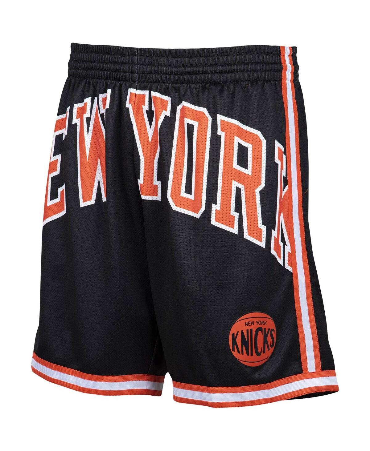 Mitchell & Ness Men'sNew York Knicks Hardwood Classics Big Face 2.0 Shorts - Black