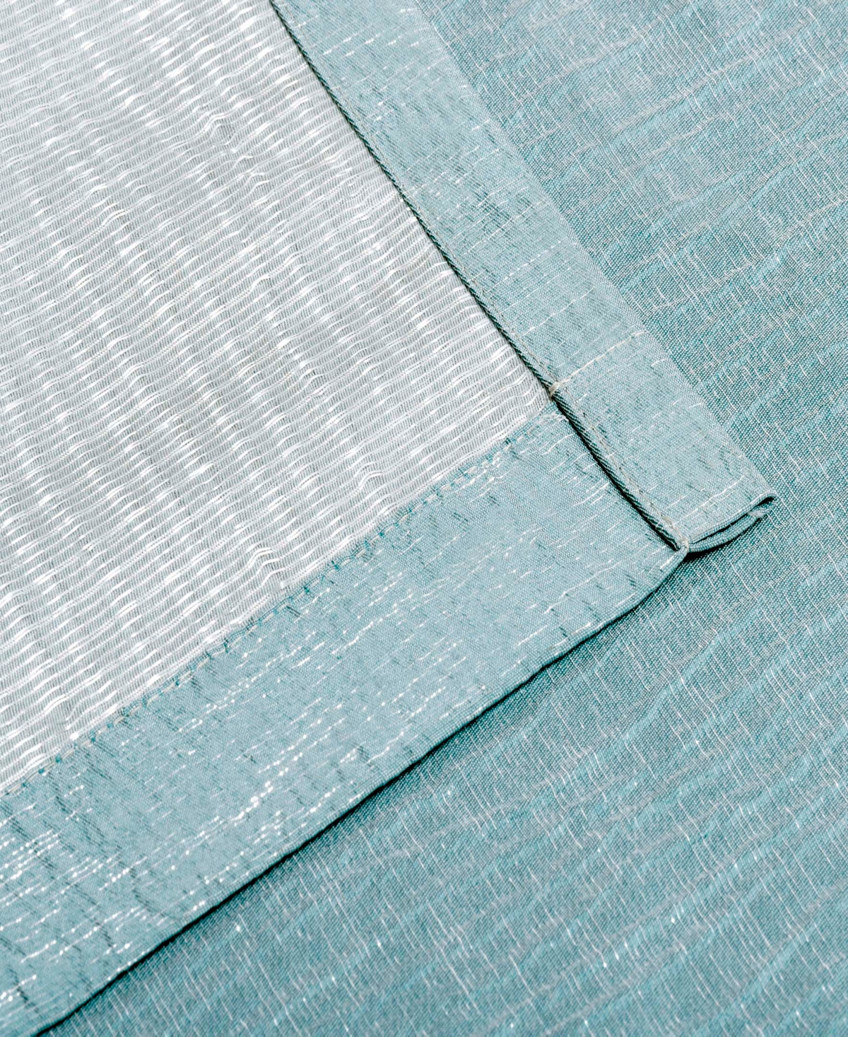 Superior Metallic Cascade Textured Window Curtain Panel Set with Grommet Header, 52 X 96