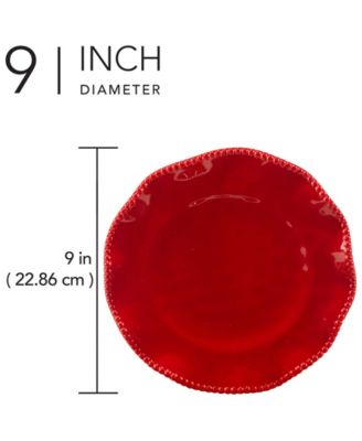 Perlette Red Salad Plates, Set of 4
