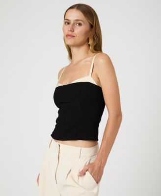 Women's Azra Corset-Strap Twill Top