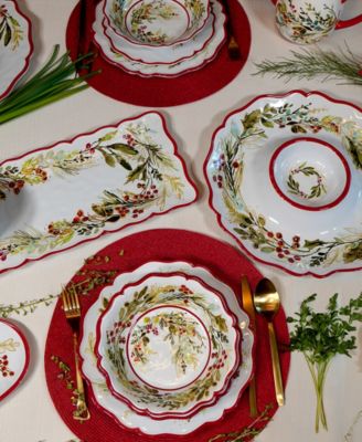 Christmas Gatherings 2-Pc. Melamine Appetizer Set