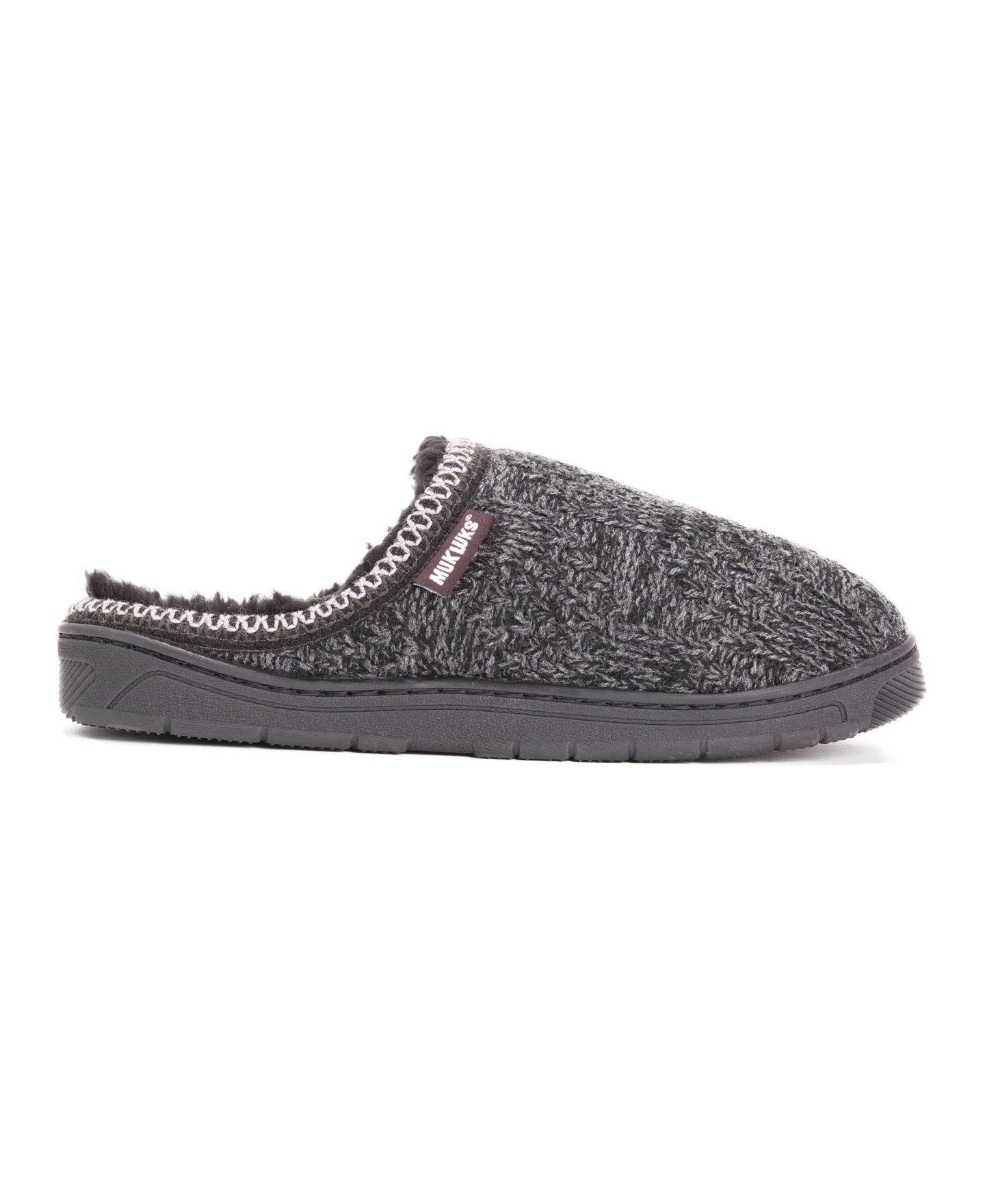 Мужские тапочки MUK LUKS Gabriel Clog Slippers, цвет: Чёрный — фото 4