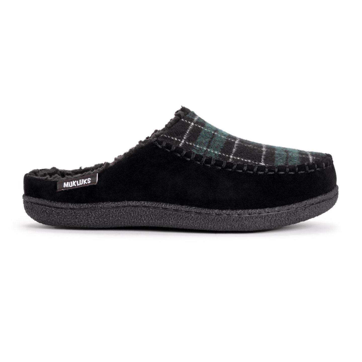 Мужские сабо MUK LUKS Stoughton Clog Slipper, цвет: Эбеновый — фото 5