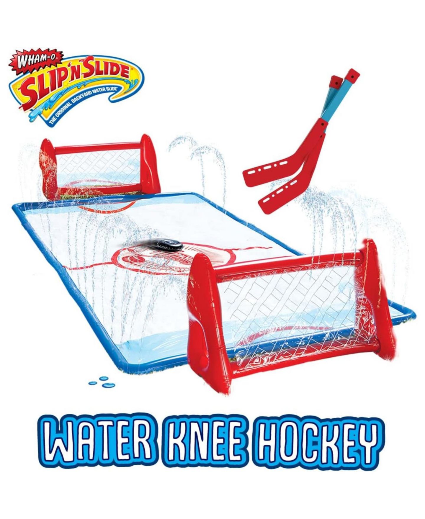 Детские игрушки Wham-o Slip N Slide Water Knee Hockey Goals Set for Lawn Backyard, цвет: Белый — фото 3