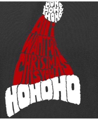 Men's All I Want for Christmas Is You Word Art Hooded Sweatshirt