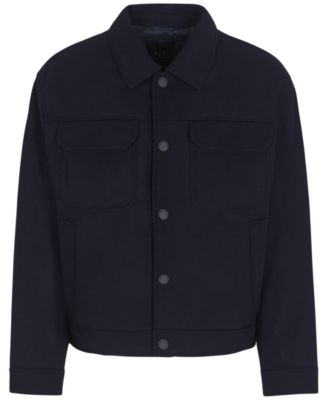 ジャケット・アウター Archive ARMANI EXCHANGE wool jacket A | X ARMANI EXCHANGE Men's Wool Mix Zip Up Jacket, Black