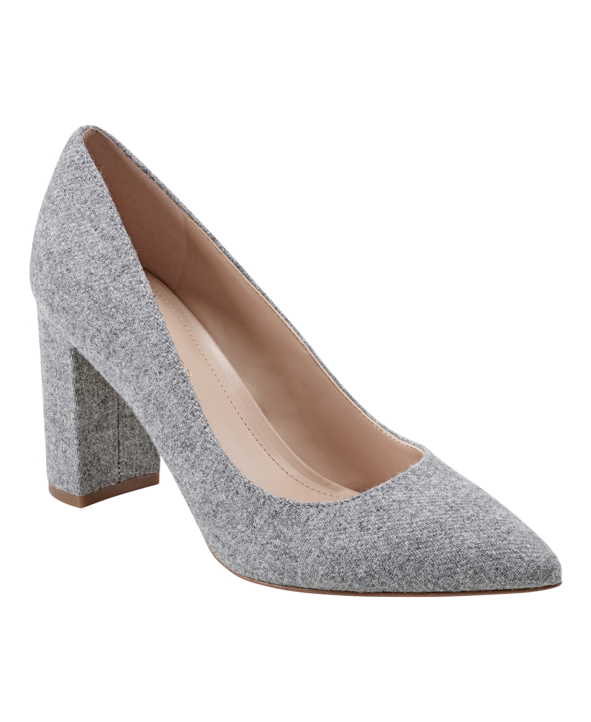 Marc Fisher Women's Viviene Slip-on Block Heel Dress Pumps In Light Grey