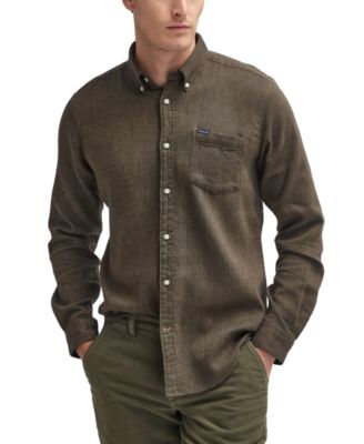 Barbour Men's Buckley Tailored-Fit Herringbone Button-Down Shirt