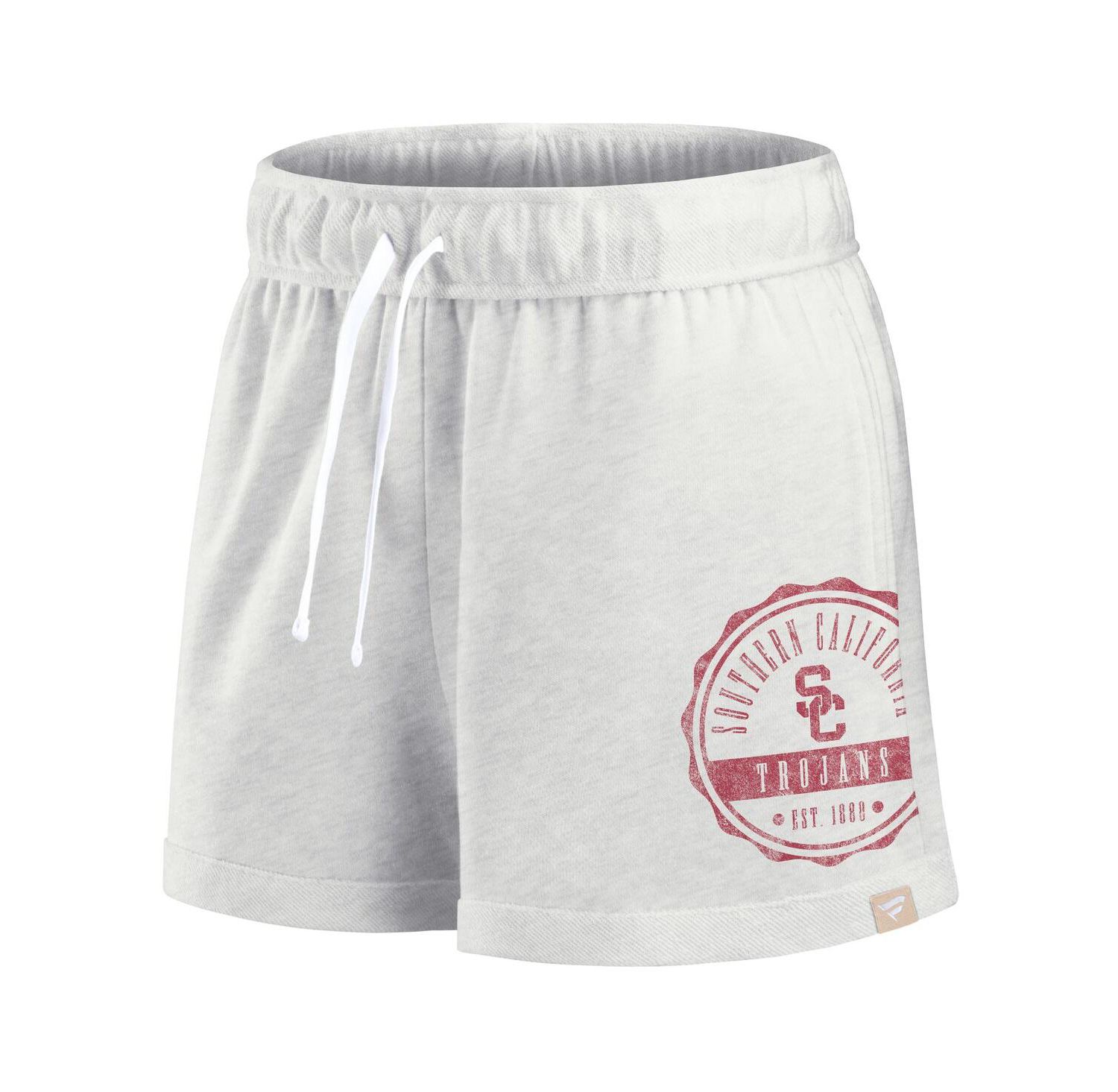 Women's Oatmeal USC Trojans Win Badge Shorts