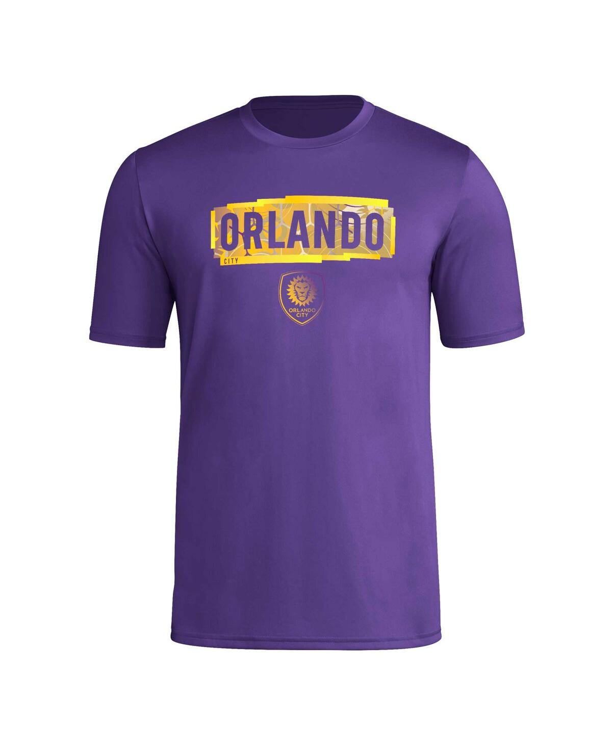 Adidas Men'sOrlando City Sc Local Pop Aeroready T-Shirt - Purple