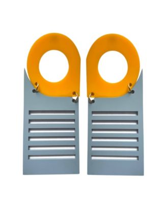 Swanky Designs Set the Bar Drop Earrings - Sunset Yellow 34$