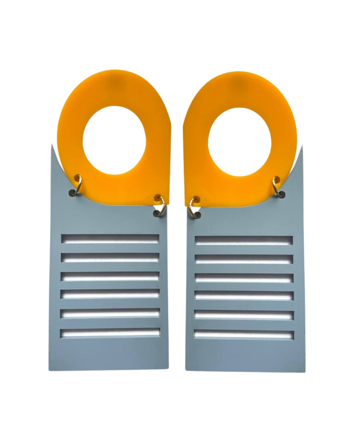 Set the Bar Drop Earrings - Orange