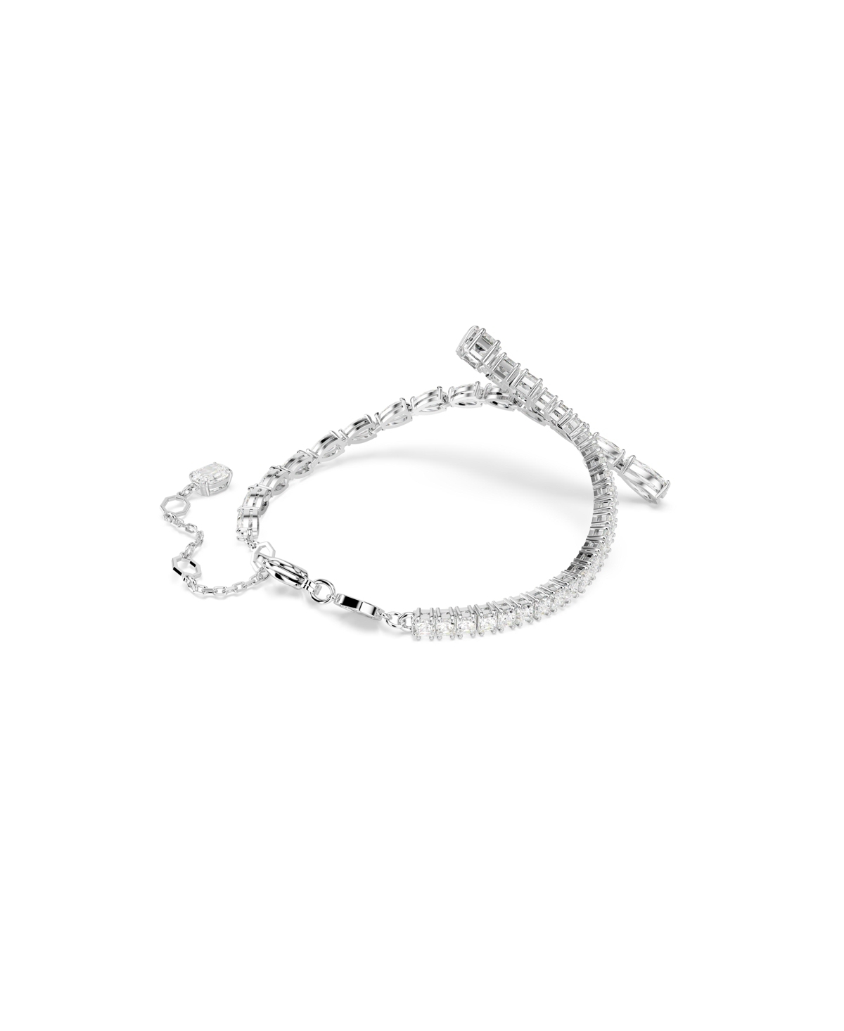 Swarovski Womens White Matrix Rhodium-plated And Zirconia Bracelet In Silver