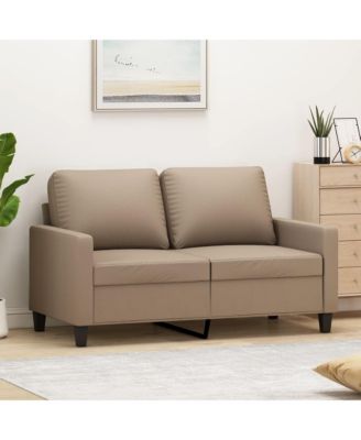 2-Seater Sofa Cappuccino 47.2" Faux Leather