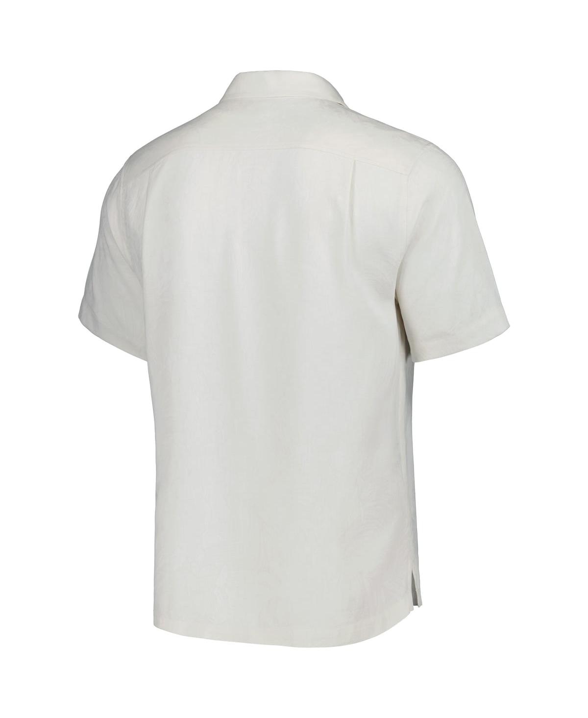 Tommy Bahama Men'sMilwaukee Brewers Sport Tropic Isles Camp Button-Up Shirt - White