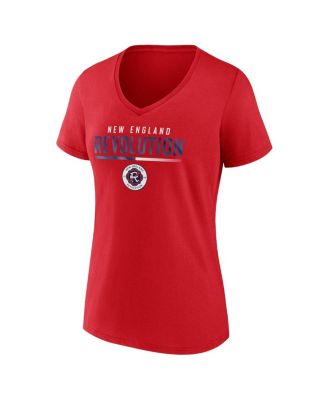 Women's Red New England Revolution Iconic Winning Attitude V-Neck T-Shirt