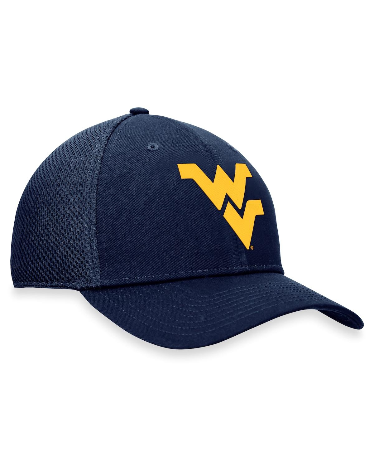 Top of the World Men'sWest Virginia Mountaineers Spacer Flex Hat - Navy