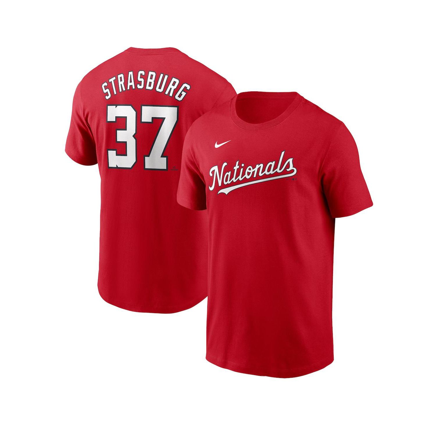 Men's Stephen Strasburg Red Washington Nationals Fuse Name & Number T-Shirt