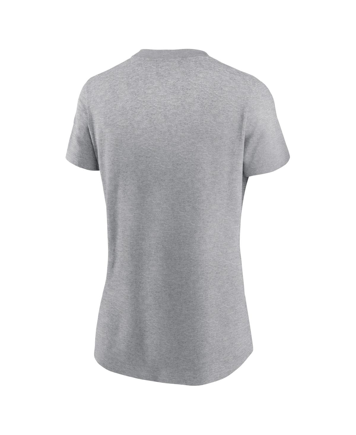 Nike Women's Heather Gray Michigan State Spartans Primetime Evergreen Logo T-shirt In Heather Gray