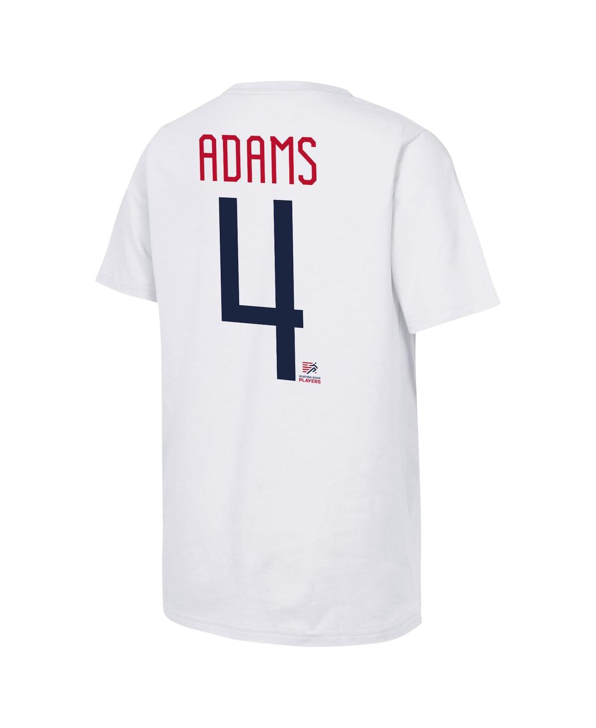 Outerstuff Big Boys And Girls Tyler Adams White Usmnt Name Number T-shirt In White