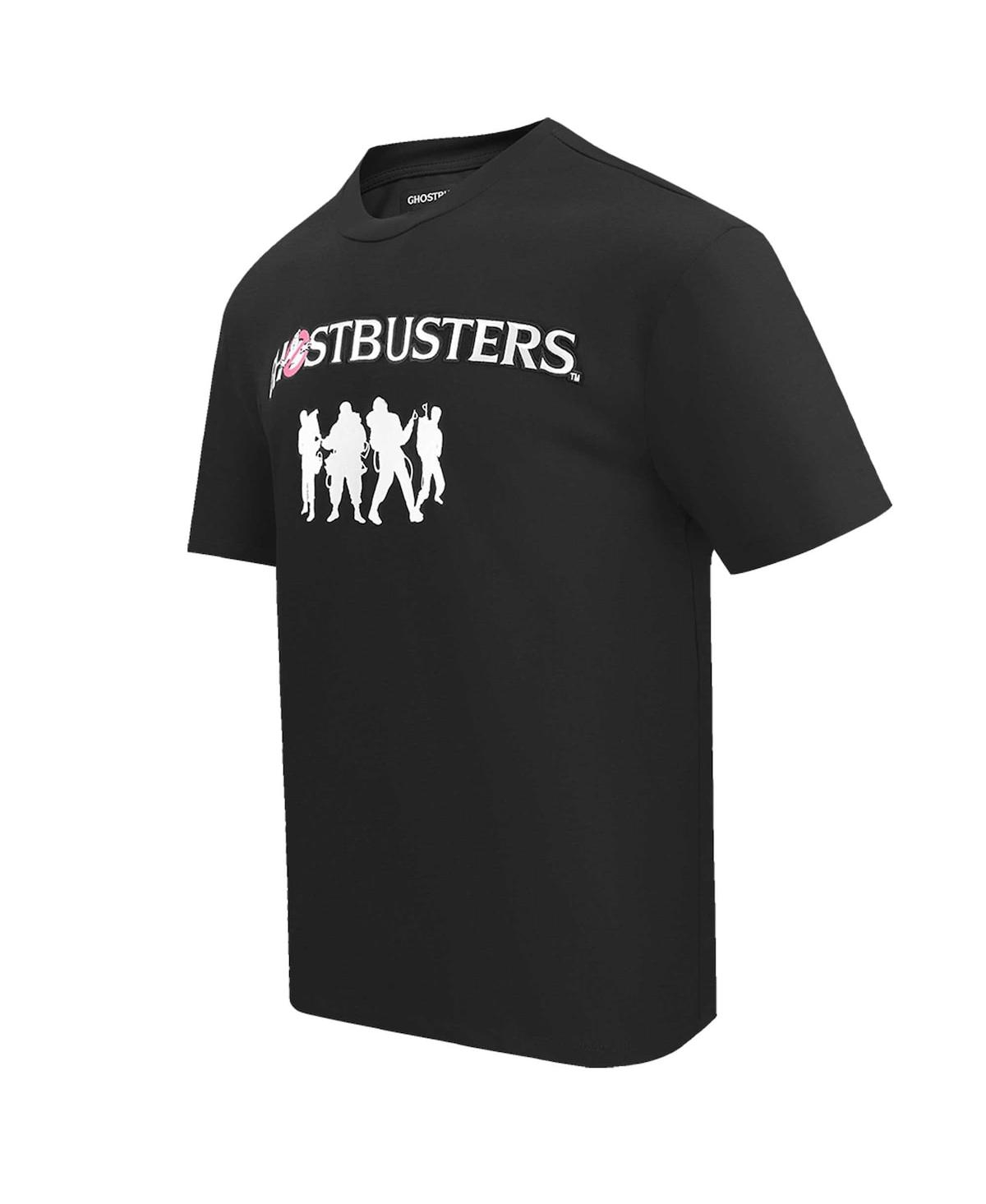 FREEZE MAX MEN'S AND WOMEN'S BLACK GHOSTBUSTERS AFRAID OF NO GHOSTS DROPPED SHOULDER T-SHIRT 