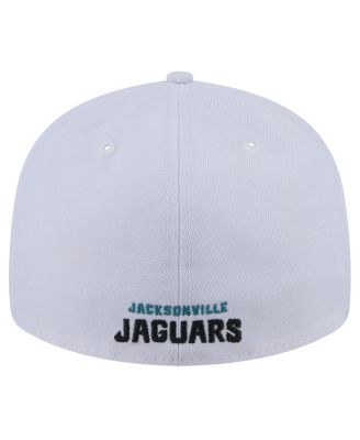 Men's White Jacksonville Jaguars Throwback Logo Omaha Low Profile 59FIFTY Fitted Hat