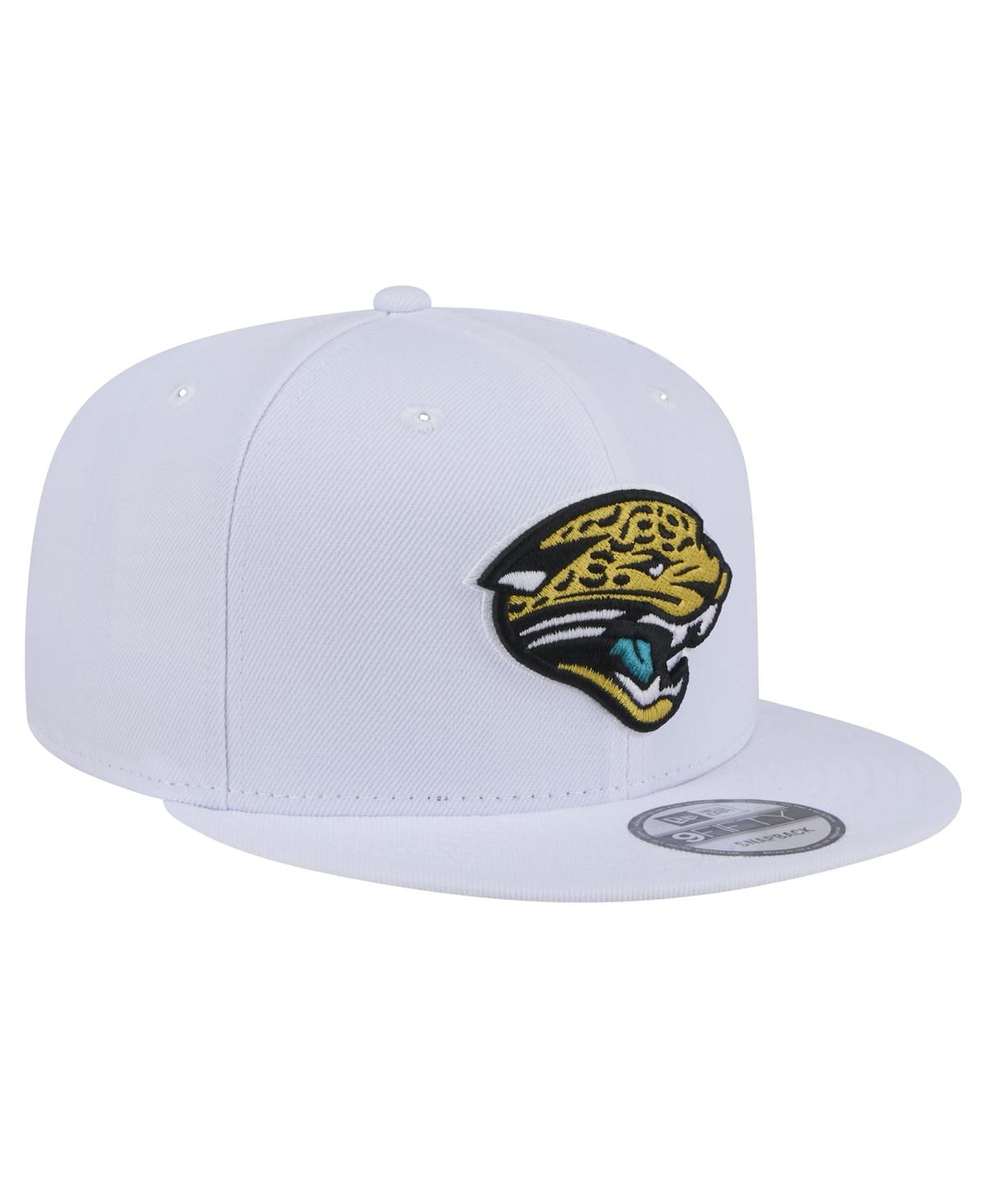 New Era Men's White Jacksonville Jaguars Throwback Logo Standard 9fifty Snapback Hat In White