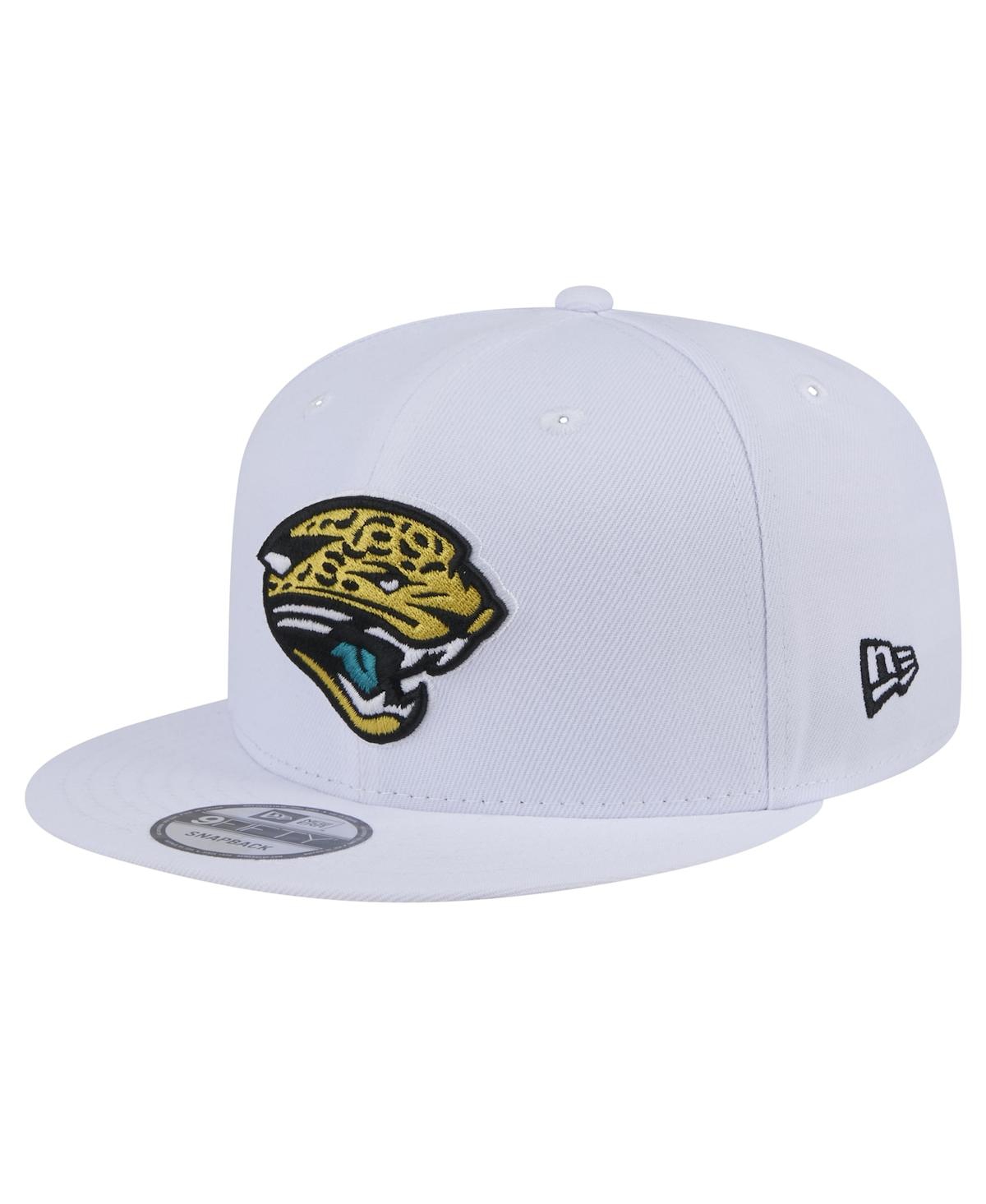 New Era Men's White Jacksonville Jaguars Throwback Logo Standard 9fifty Snapback Hat In White