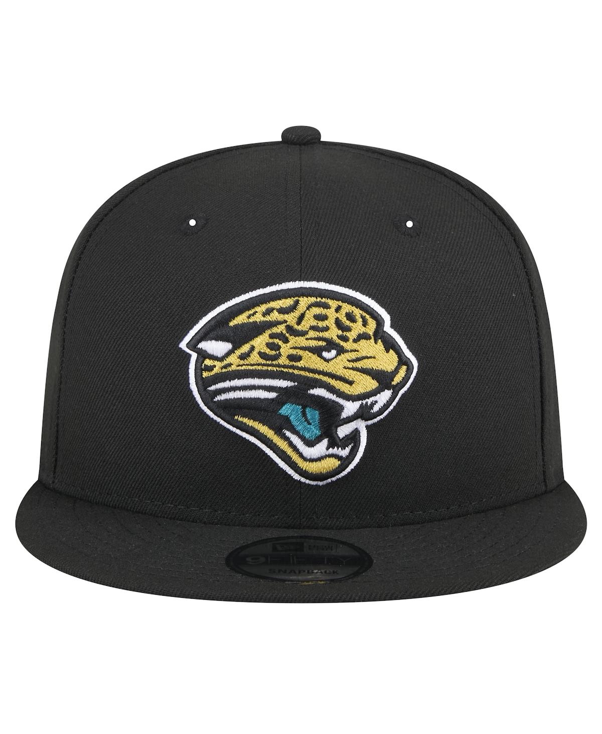 NEW ERA MEN'S BLACK JACKSONVILLE JAGUARS THROWBACK LOGO STANDARD 9FIFTY SNAPBACK HAT 