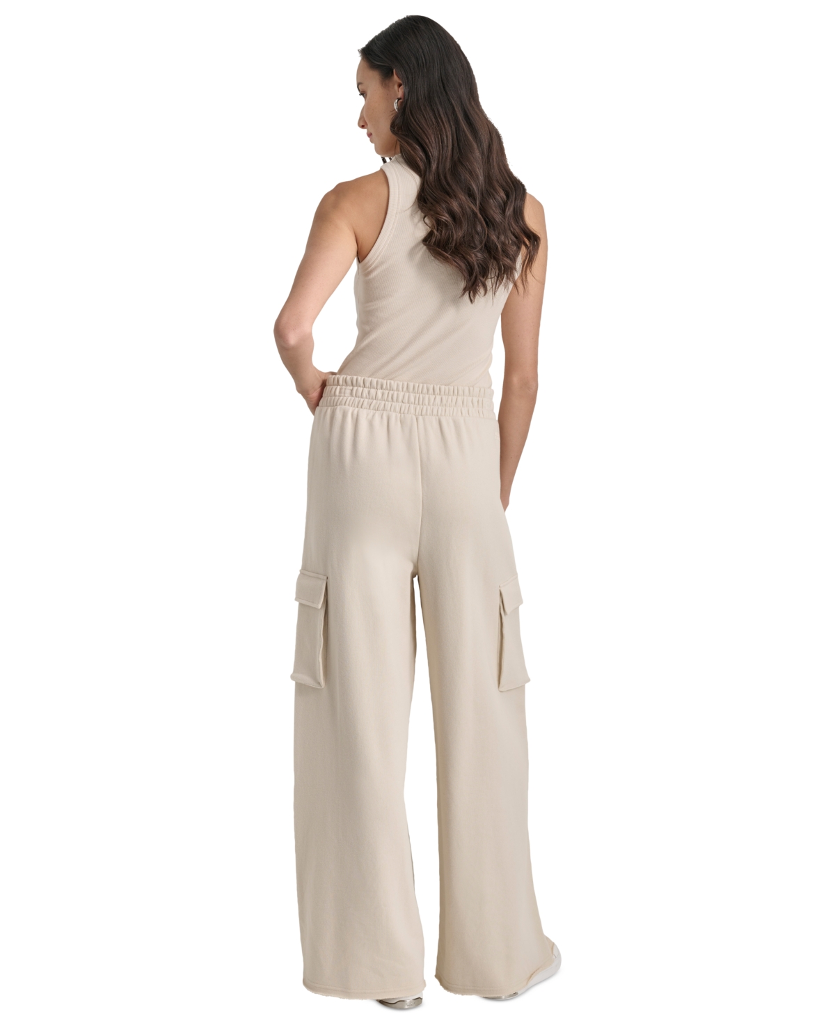 Dkny Jeans Women's Wide-Leg Cargo Sweatpants